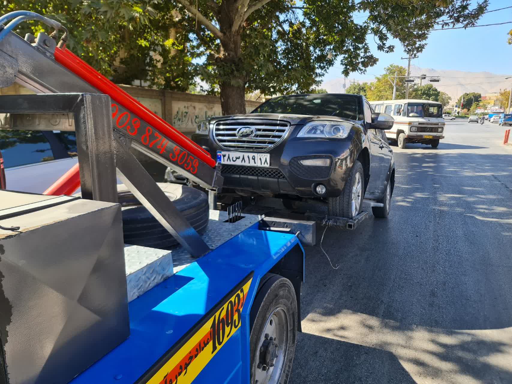 حمل خودرو لیفان x60 با ایراد موتور